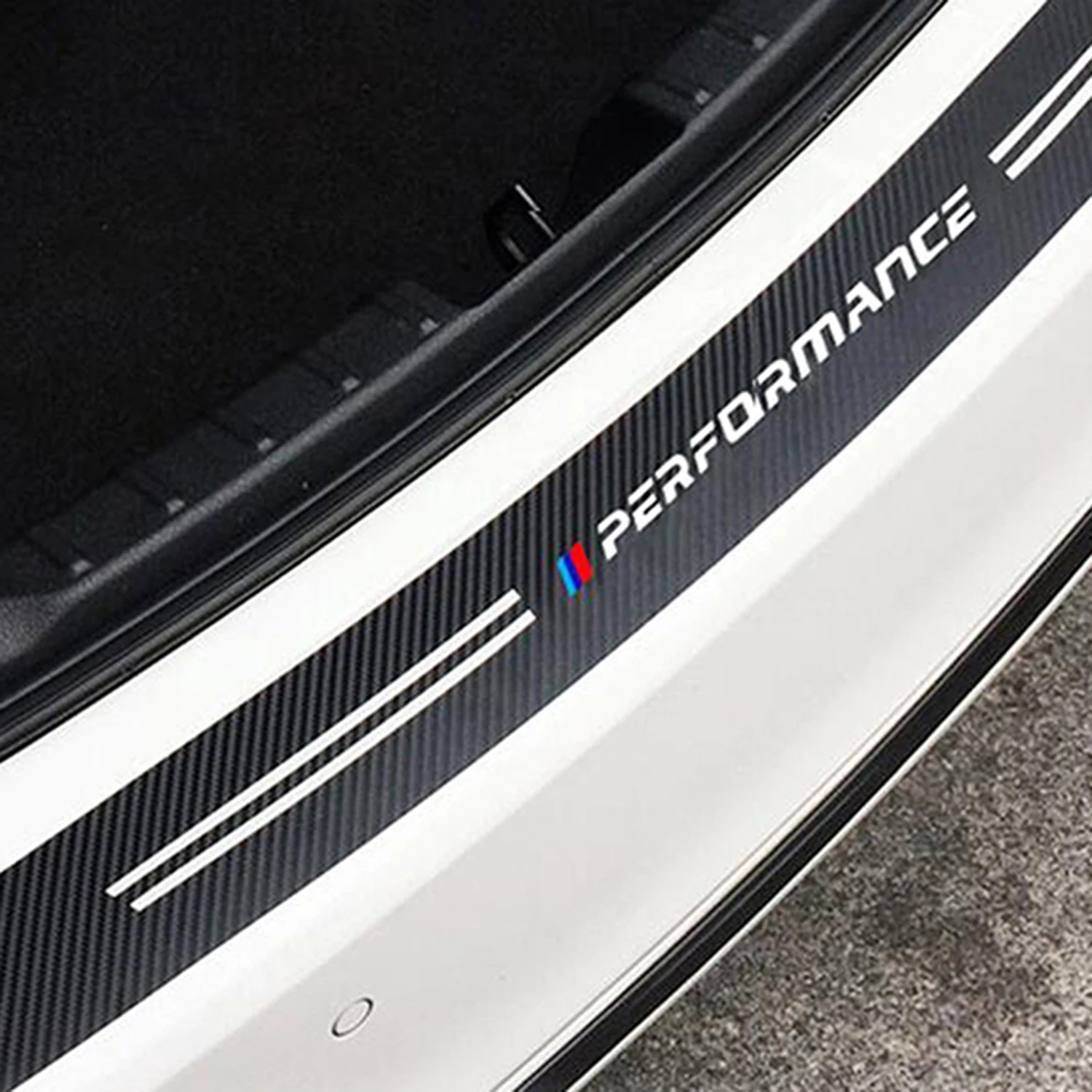 

Car 90cm/34.5 Carbon Fiber Pattern Bumper Guard Decor Sticker Trim Kit For BMW