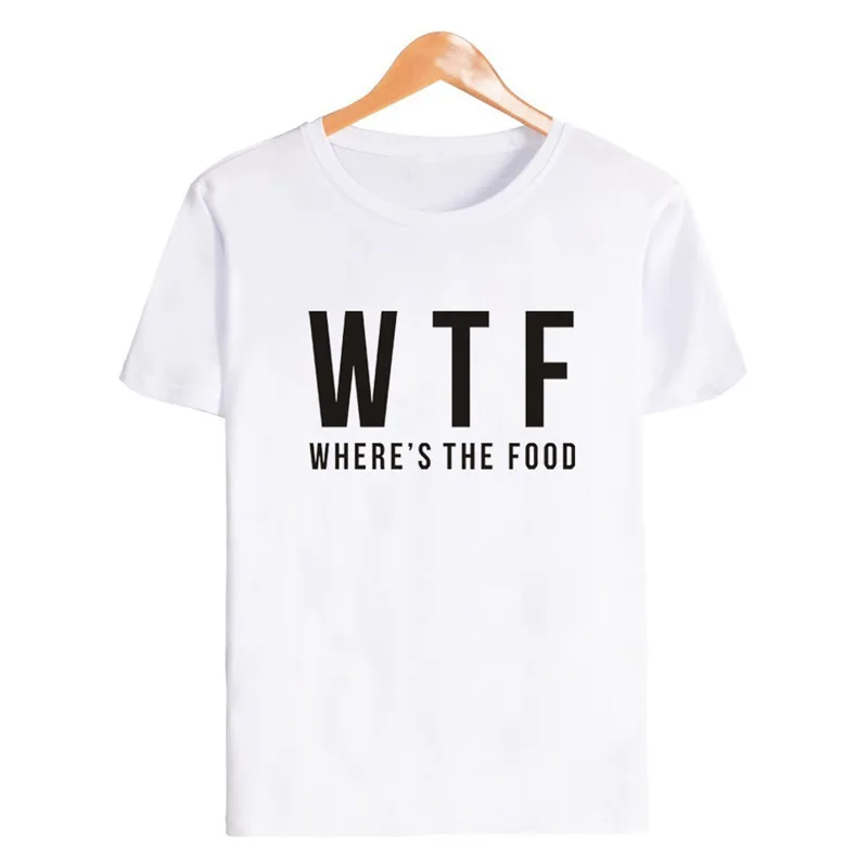 

LUSLOS WTF Where's The Food Women T-Shirt Casual Comfortable Short Sleeve