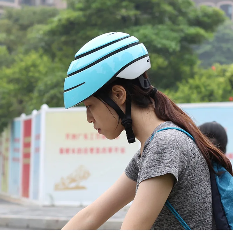 

New Design Bicycle Folding Helmet EPS+PC City Leisure Helmets M L Women Men Adult Riding Cycling Folding Helmets