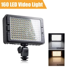 Bi Tolifo 160 LED Led de Vídeo Luz de La Cámara de Temperatura de color Ajustable 3200 K 5500 K Fotografía DSLR Foto Luz para Canon Nikon