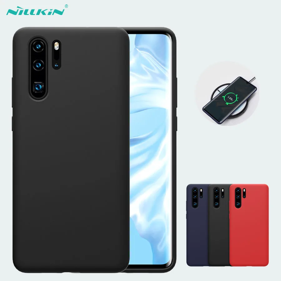 

For Huawei P30 PRO Case NILLKIN Flex Pure Support Wireless Charging Soft Liquid Silicone Shockproof Back Cover for Huawei P30PRO