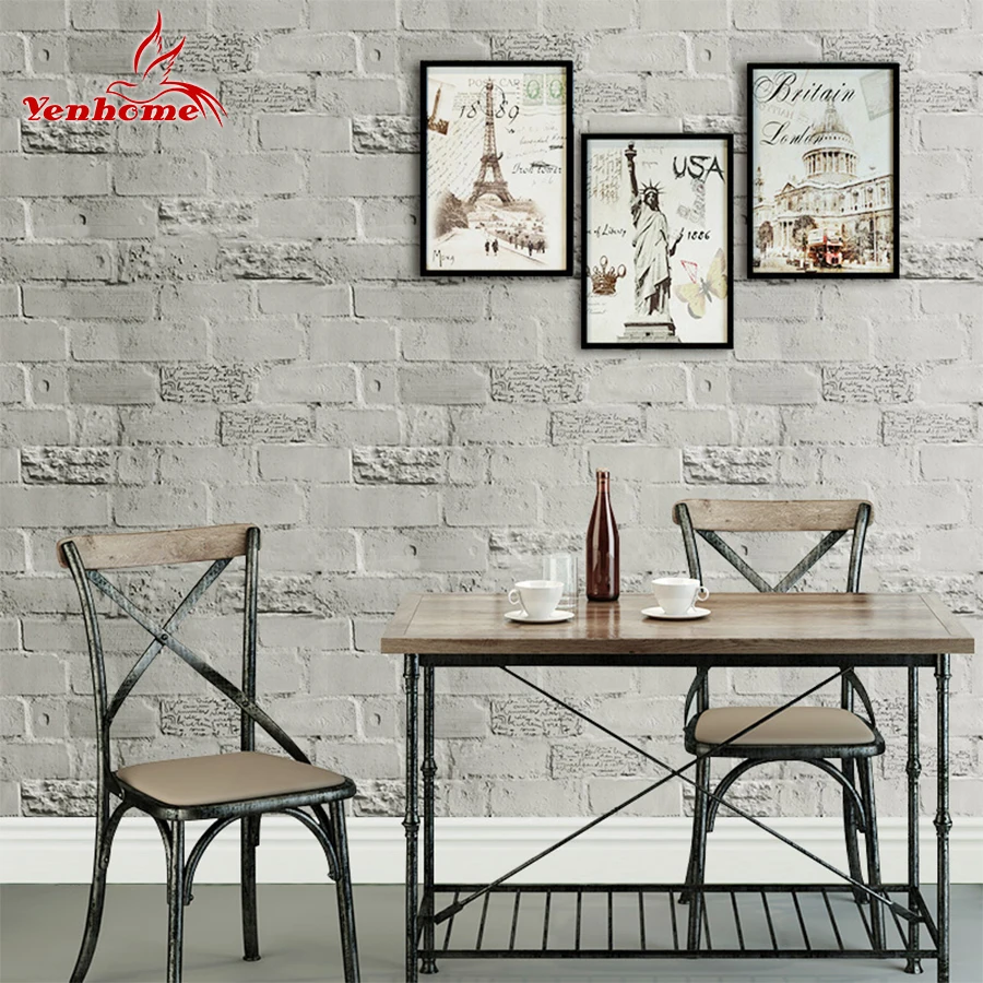 

5M PVC Waterproof Vinyl Brick Stone Self adhesive Wallpaper Roll for Living room Vintage Decor Bedroom Home Decor Wall Stickers
