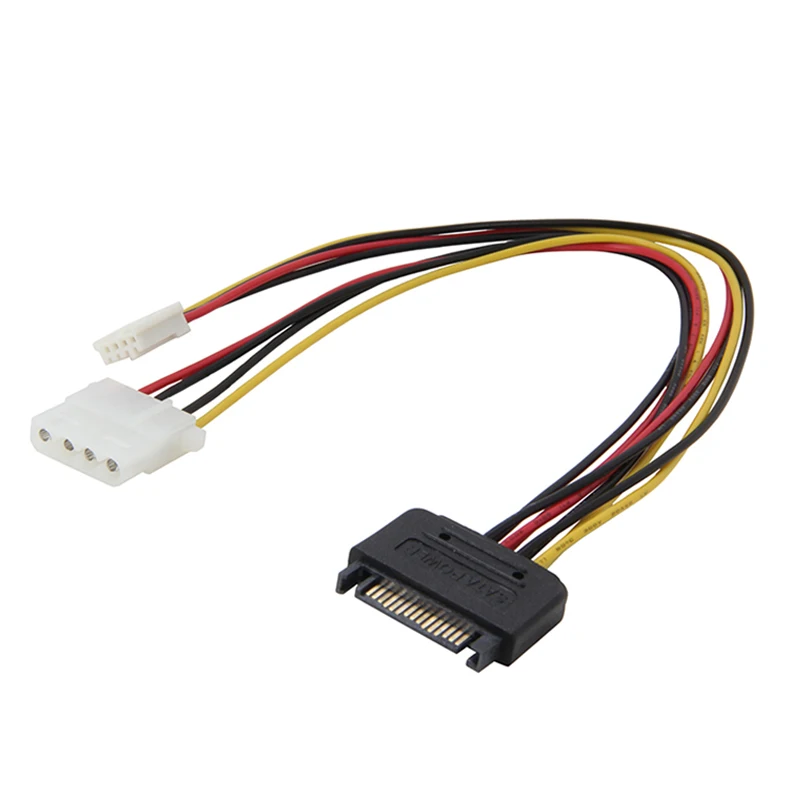 12 بوصة sata السلطة إلى ide القرص الصلب/dvd موليكس دبوس و مرنة SP4 دبوس أنثى محول محول y كابل