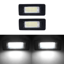 2 шт. без ошибок 18Led номерной знак светильник s лампа для BMW E39 E60 Canbus автомобильный номерной знак светильник для bmw E90 E91 E92 E93 325xi 328i