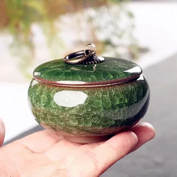 

Frozen Glaze Ceramic Mini tea coffee sugar canisters Sealed tea and coffee jars Jewelery Storage box