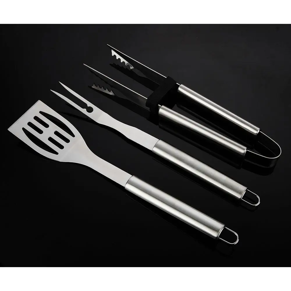 

Barbecue Accessories Strong 3pcs Cooking BBQ Tools Stainless Steel Roast Fork BBQ Kit Silver Picnic Outdoor Tools