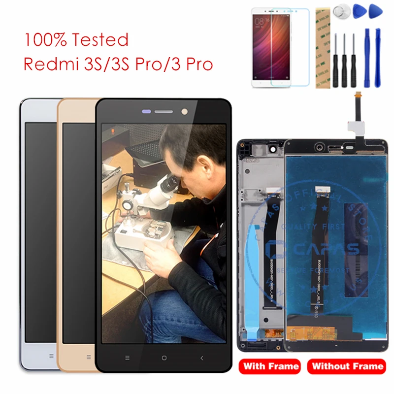 ЖК дисплей с дигитайзером для Xiaomi Redmi 3S сенсорный экран рамкой в сборе 3 Pro/ Pro