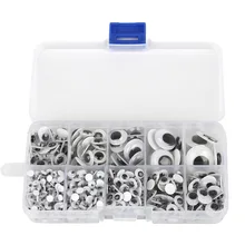 1000 шт./кор. 5-24 мм пластиковый самоклеющийся поддельный круглый эллиптический Wiggle Googly кукла игрушечные глаза искусство ремесло набор детских игрушек аксессуары