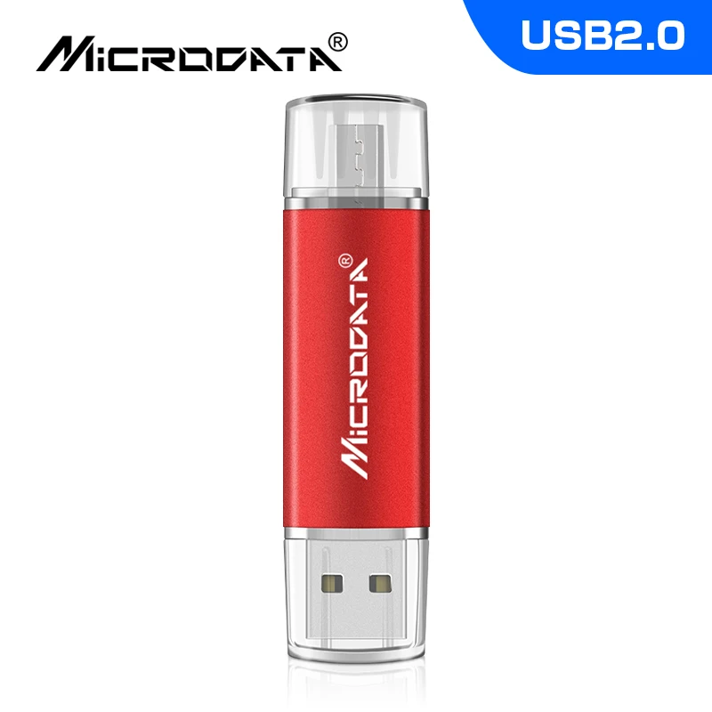 Высокоскоростной Смартфон USB 2,0 OTG флеш-накопитель 8 ГБ двойное использование микро usb флешка 64 Гб USB флеш-накопитель 32 ГБ Флешка 16 ГБ флеш-накопитель - Цвет: Красный
