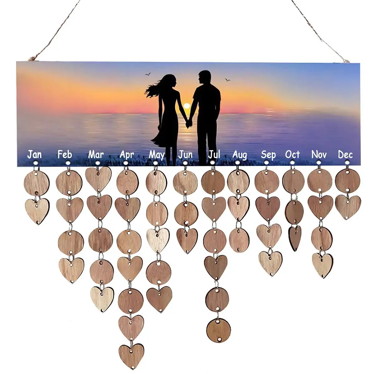 

Creative Fashion Wood Birthday Important Day Reminder Board DIY Calendar