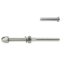 rail התאמת Threaded Bolt הדוושה כדור בכבלים מעקה קיט סיום התאמת 0.32 ס"מ, T316 ימית כיתה נירוסטה מדרגות טריד Rail ווד Col (5)