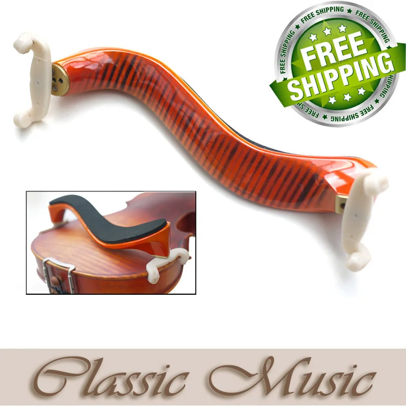 

Freeshipping ! Flamed Maple Shoulder Rest for Violin (3/4 - 4/4), Beautiful Flame