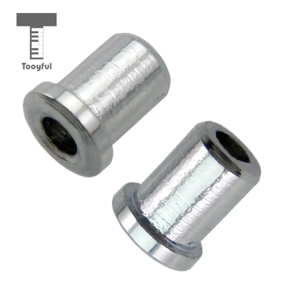 Tooyful 6PCS Guitar String Mounting Ferrules Through Body Bushings for Electric Guitar Silver