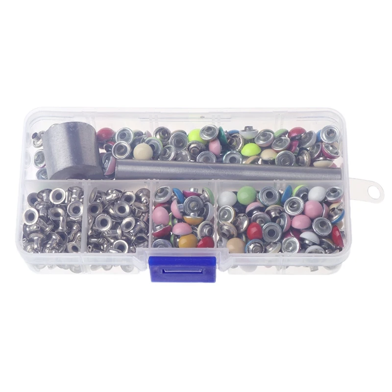 

EYKOSI 1 Set DIY Tool Materials Eyelets Rivets Corn Metal Button Hole Multicolor Punch