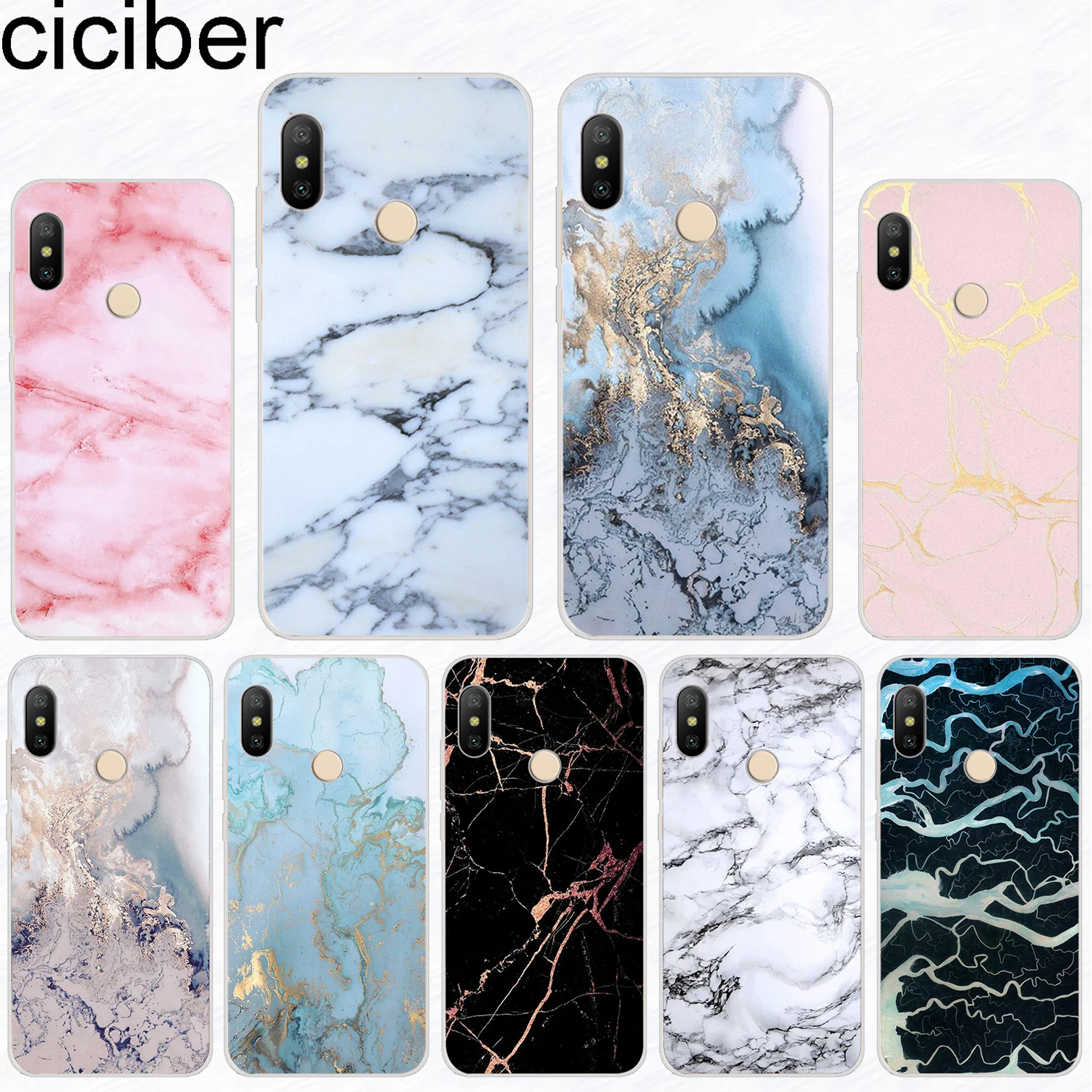 

ciciber Phone Cases For Xiaomi Redmi Note 7 8 6 5 5A 3 4X Pro Silicone Cover For Redmi 6 5 4A 4X 3S S2 Plus Pro Marbling Funda