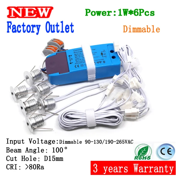 

cabinet light dimmable bedroom ceiling led bulb 1W led kitchen light dimmable 15mm led mini spot light UL &ROHS 3 years warranty