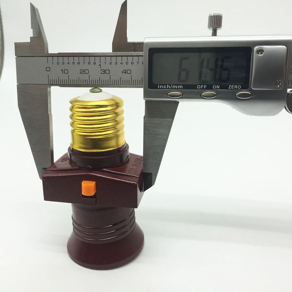 1pcs 110~250V E27 Screw Base Light Bulb Holder Convert To With Switch Lamp Socket New