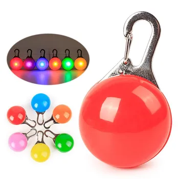 

Creative LED Novelty Light Colorful Clip-On Safety Night Light Collar Keychain Light With Cat Dog Collar Leads Lamp @