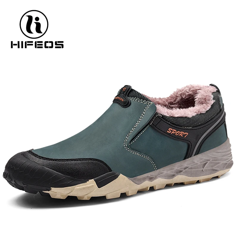 men's cotton plus velvet outdoor hiking boots
