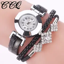 CCQ бренд Для женщин часы-браслет модные Повседневное ювелирные изделия, наручные часы Аналоговые кварцевые часы Relogio Feminino дропшиппинг