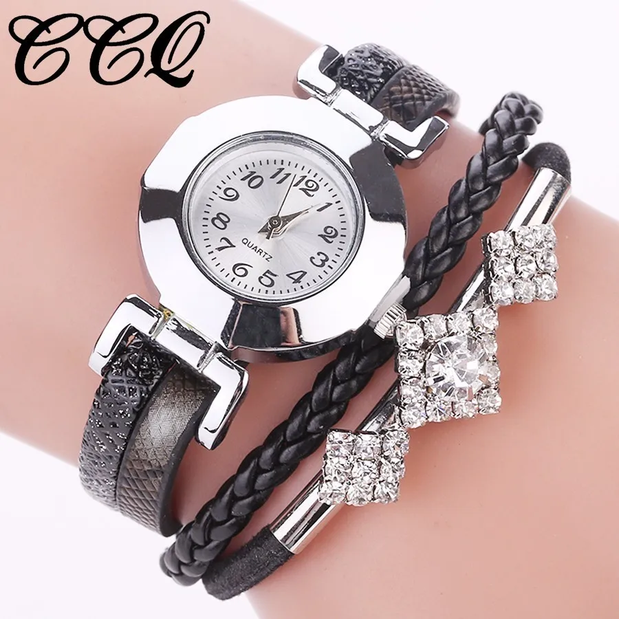 

CCQ Brand Women Bracelet Watch Fashion Casual Jewelry Leather Wrist Watch Analog Quartz Watch Relogio Feminino Dropshipping
