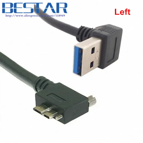 Направленность вниз правый угол 90 градусов USB3.0 USB 3 0 A вилка к Micro B вилке и левый