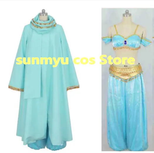

Free Shipping!Aladdin and The Magic Lamp Jasmine Princess Cosplay Costume,Custom Size Halloween Wholesale