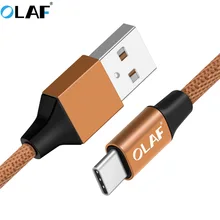 Олаф usb type-C кабель для samsung Galaxy S9 S8 Note 9 8 Plus Быстрая зарядка USB C кабель для Xiaomi Mi 5 8 A2 usb type-C шнур