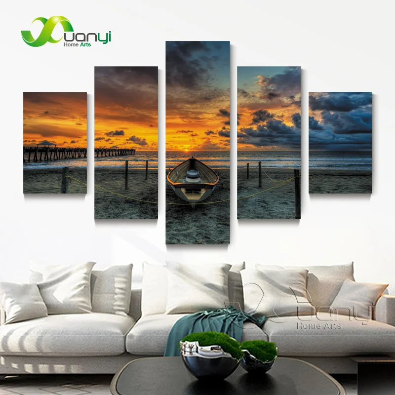 Online get cheap strand canvas schilderij aliexpress.com ... Schilderij strand woonkamer