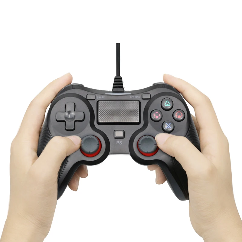 Проводной контроллер USB для PS4 консоли с 2,2 м кабель для PS3 консоли для Playstation для Dualshock 4 вибрации геймпад