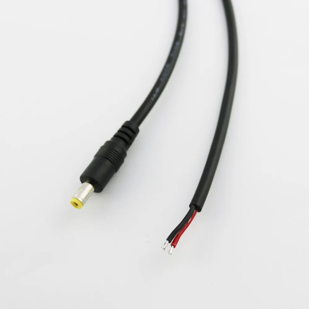 5 шт. CCTV DC разъем питания разъем 5,5 мм x 2,1 мм штекер с кабелем 18AWG 1.5ft