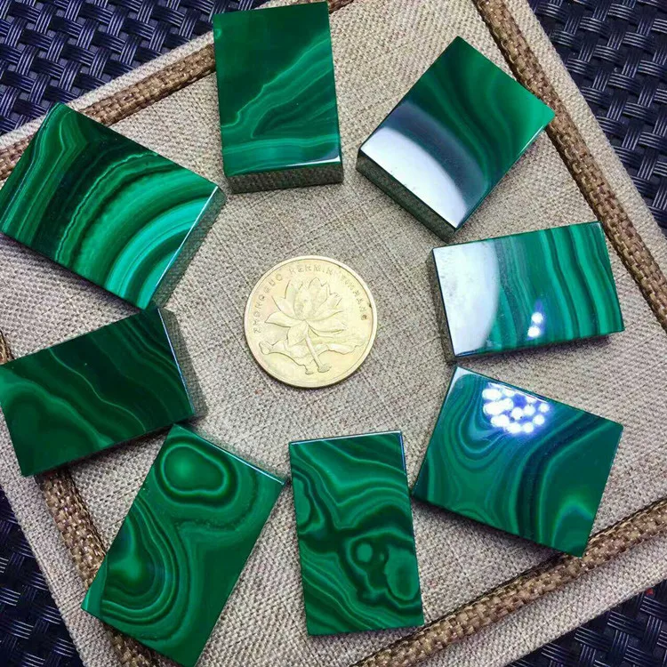 

2019 Natural Malachite Necklace Pendant Jewelry Square Pendant