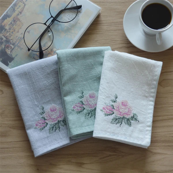 

Time ~ still open Embroidery flower pretty woman handkerchief silk art set small pure and fresh and absorb Time! The wedding
