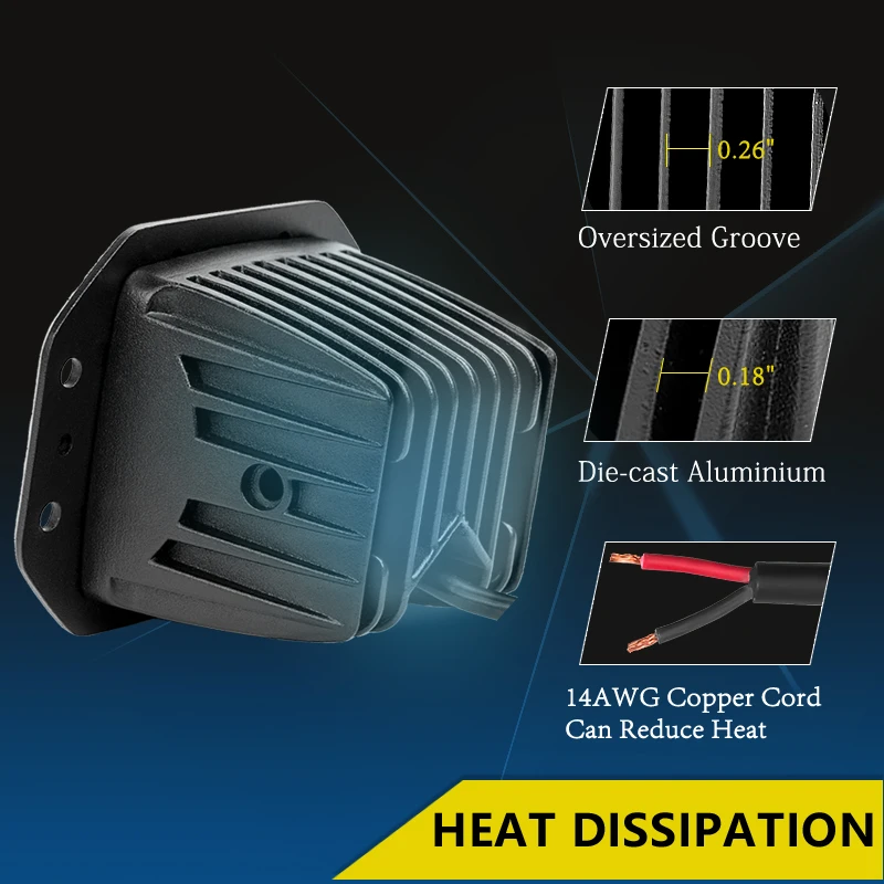 Skup CREK 2 sztuk 24W 9 32V podtynkowe LED strąki światło terenowe LED ciężarówka tylne oświetlenie do jeepa 4WD 4x4 SUV ATV Offroad LED światła przeciwmgielne