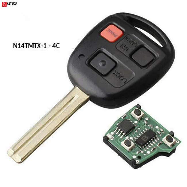 

Keyecu New Replacement Remote Key Fob 312MHz for Lexus RX300 1999 2000 2001 2002 2003 N14TMTX-1 with 4C Chip