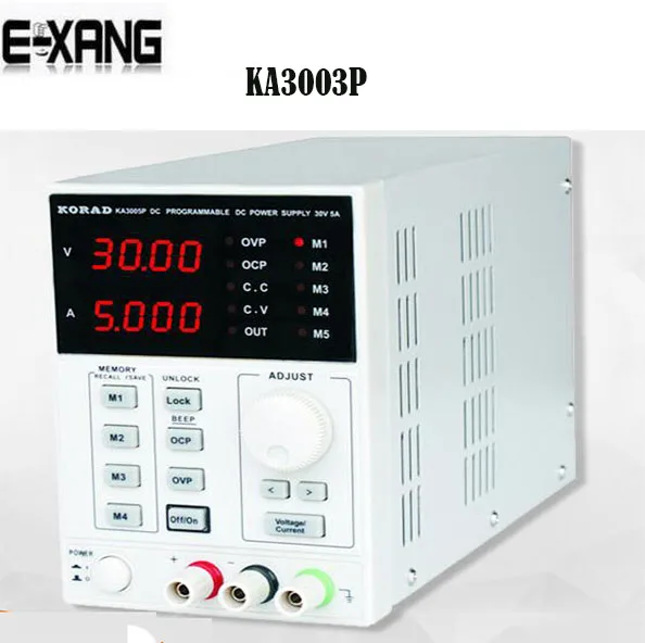 

KORAD KA3003P Digital 30V/3A DC POWER SUPPLY OCP/OVP 10mV/1mA CV/CC Storage/Memory/Lock R232 and USB