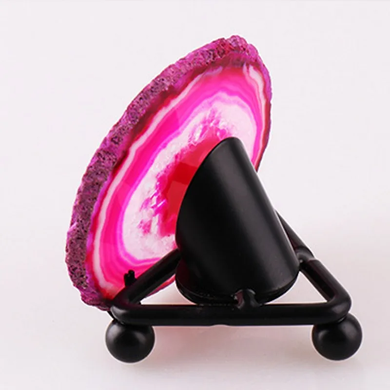 

Colorful Creative Irregular Natural Dyed Agate Slice LED Night Light Mineral Rock USB Interface Children's Gift Table Lamp