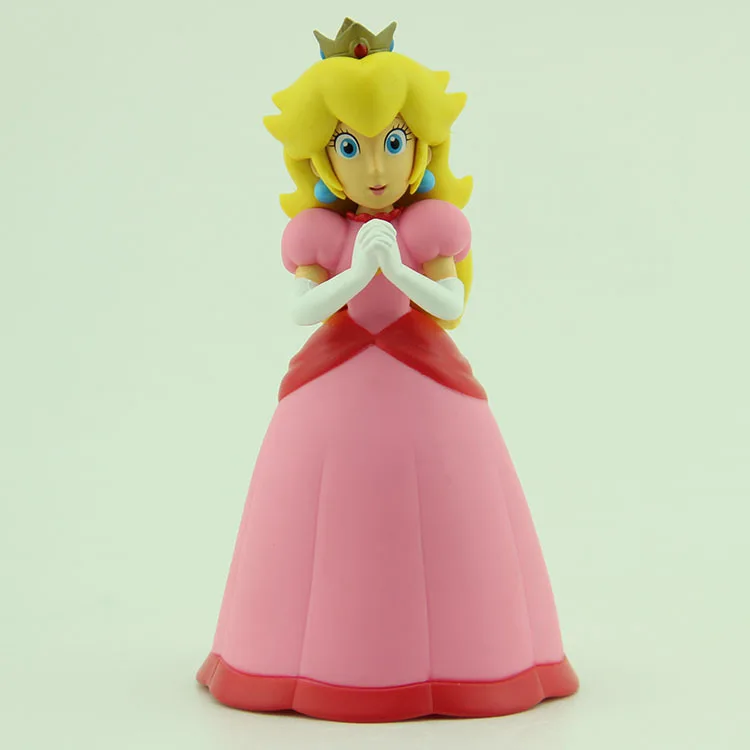 Super Mario Waluigi Princess Peach PVC Action Figure Model Toy 4-7 cm