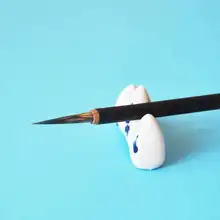 2 предмета/партия кисточка для китайской каллиграфии шерсть ласки рисования акварельными красками и гуашью, кисточка для мыши кисточки дизайн ногтей комплект поставки стационарных подарок