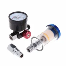 Царапина регулятор давления воздуха Манометр пистолет-распылитель и в линии воды Ловушка фильтр инструмент