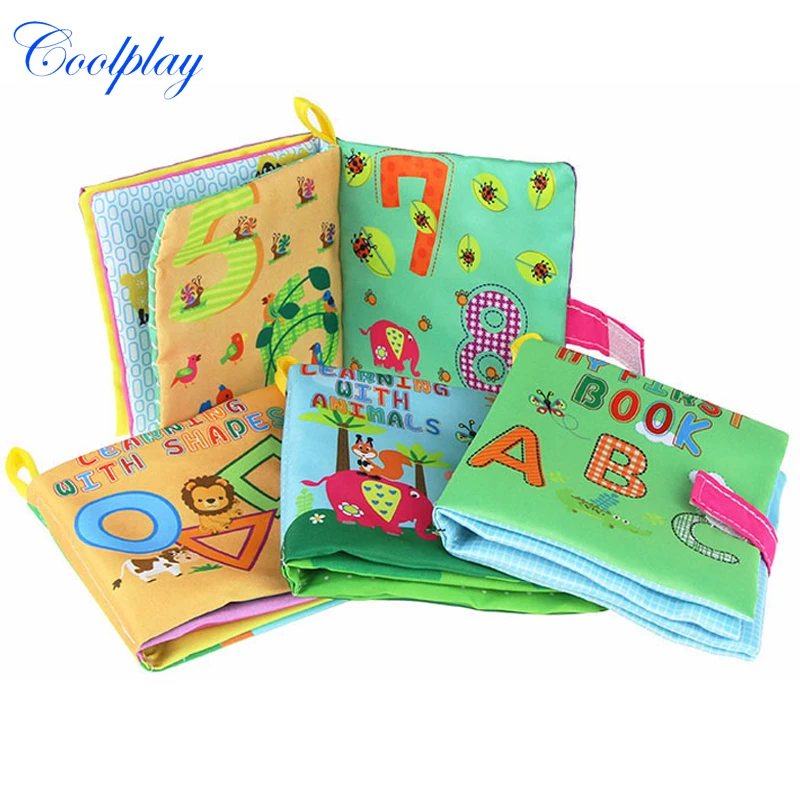 

Coolplay Soft Cloth Learning Books Baby Animals Shapes Numbers Cognition Quiet Books Toys for Kids Infant 0-12 months Books )