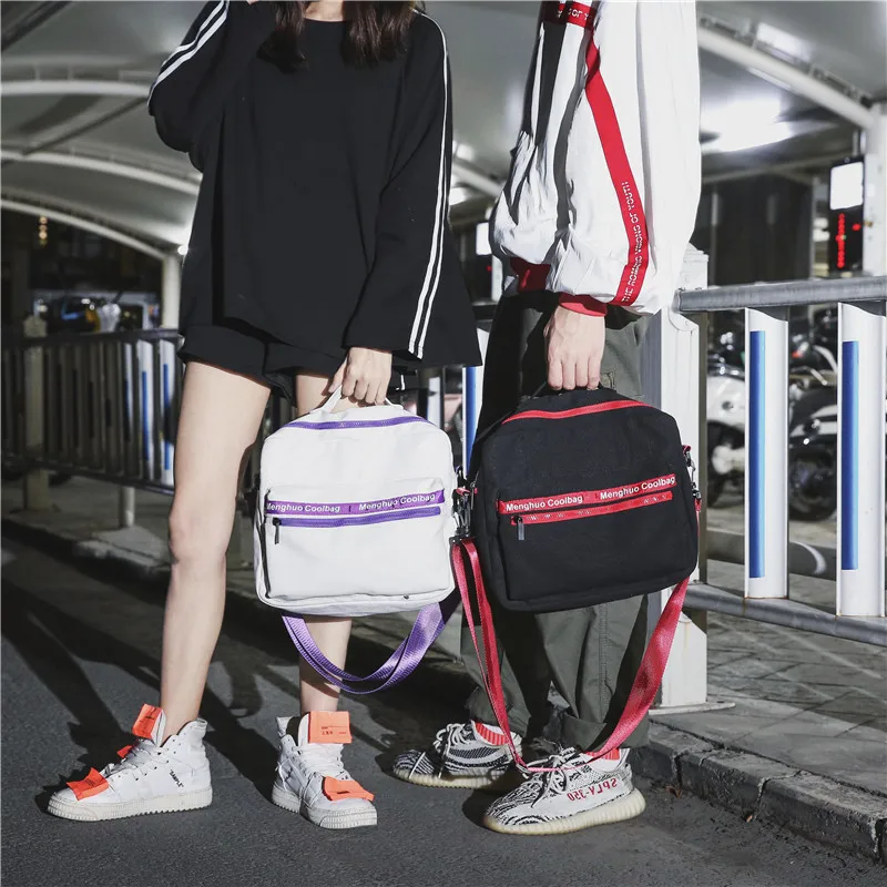 Menghuo CANVAS TOTE HANDBAG Women Messenger Bags Women's Multifunctional Travel Shoulder Crossbody Bag Letters Messenger BolsosWHWZ4518