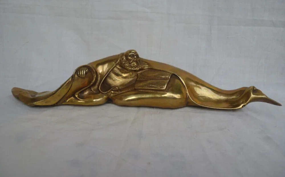 

CHINA BRASS COPPER COLLECTABLE HANDWORK CASTING BUDDHA SAGE ORNAMENT STATUE