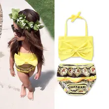 Детский комплект танкини для девочек из 2 предметов, комплект бикини, купальный костюм, купальный костюм, пляжная одежда, популярный летний стиль, купальник, красивое бикини