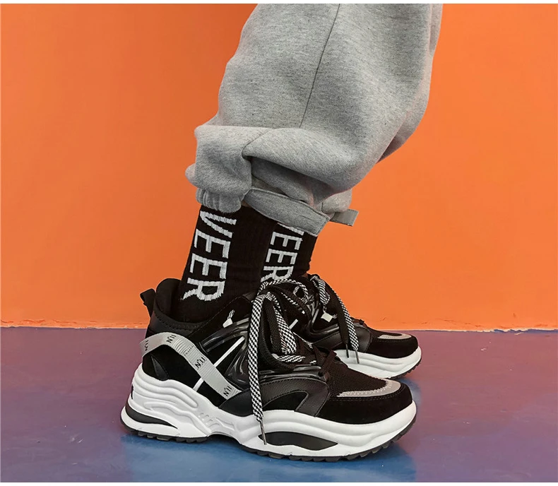 Men's Shoes Luxury Trainers Sneakers Dad Shoes Men Winter Classic High Platform Chunky Sneaker Black And White Sneakers Men Shoe (7)