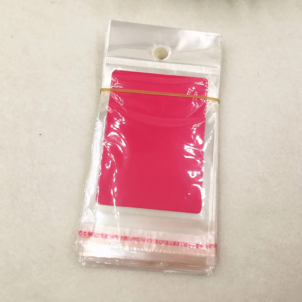 

Free Shipping 100PCS+100pcs opp bags Paper Necklace/Pendant Cards Kraft Pendent Card 5x7cm Black/brown/white/pink/rose red