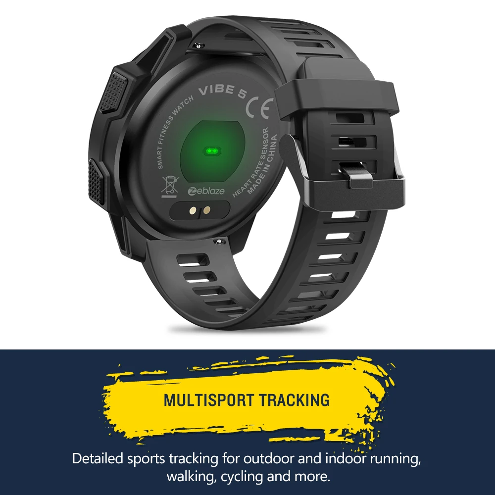 Zeblaze VIBE 5 IP67 водонепроницаемые умные часы с пульсометром длительным временем