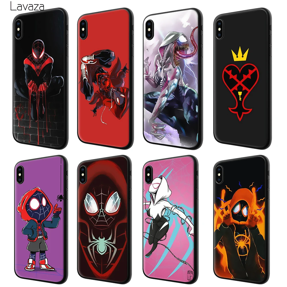 

Lavaza Spider Man Into the Spider Verse Soft Silicone Case Cover for Apple iPhone 6 6S 7 8 Plus 5 5S SE X XS MAX XR TPU Cases