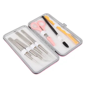 

1 Set Stainless Steel Eyelash Tweezers Remover Tools Makeup False Eyelash Extension Tool Kit Set Eyebrow Trimmer Scissors Cutter
