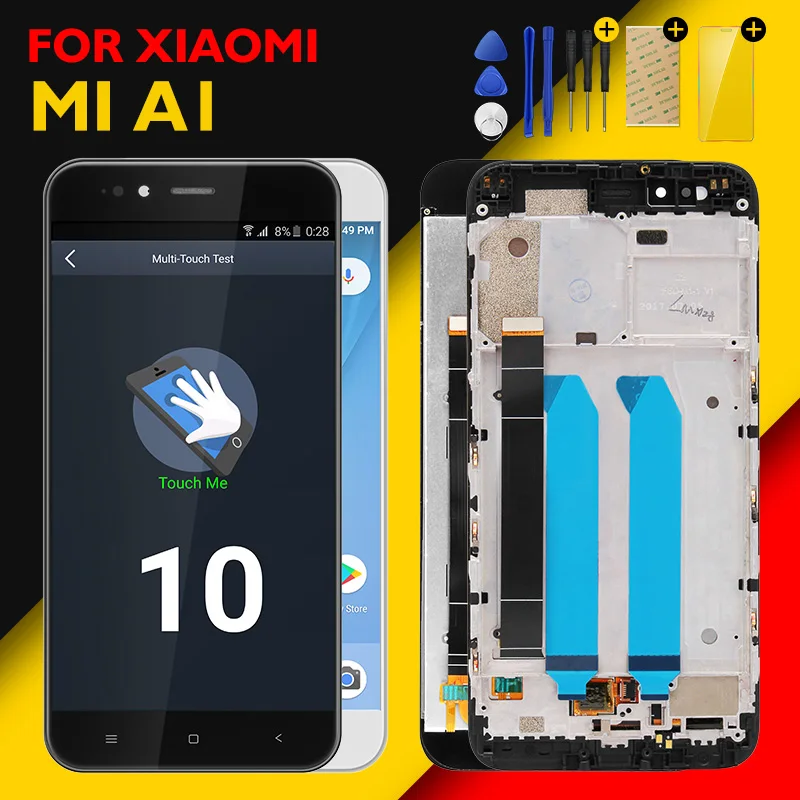 Для Xiaomi mi A1 ЖК-дисплей с рамкой+ 10 точечный экран сенсорная панель для Xiao mi A1 mi A1 5X ЖК-дисплей дигитайзер Запасные части
